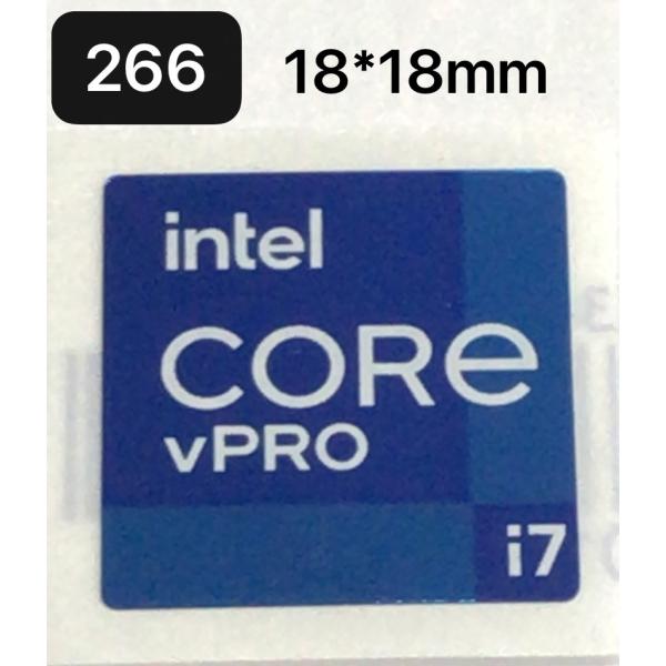 266#  第十一代【intel CORE vPRO i7】エンブレムシール　■18*18mm■ 条...
