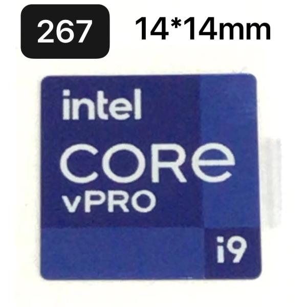 267#  第十一代【intel CORE vPRO i9】エンブレムシール　■14*14mm■ 条...