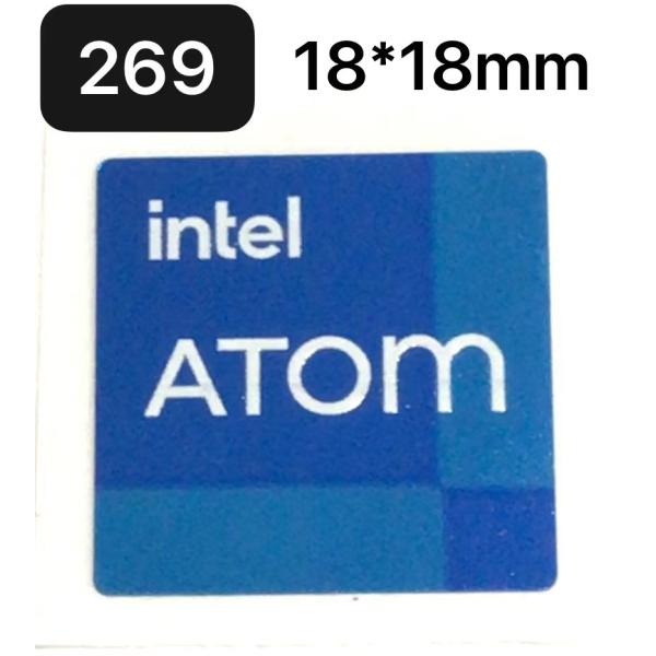 269#  第十一代【intel ATOM】エンブレムシール　■18*18mm■ 条件付き送料無料