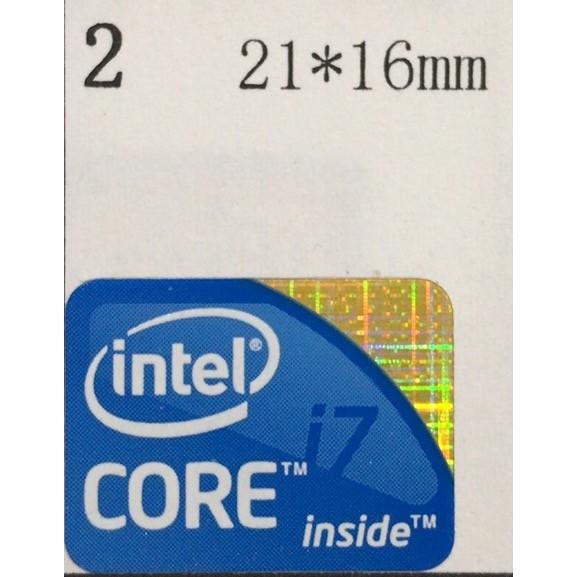 02#  初代目【CORE i7】エンブレムシール　    ■21*16mm■ 条件付き送料無料
