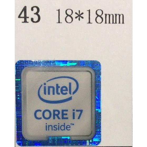 43＃六代【CORE i7】エンブレムシール　18*18mm