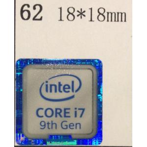 62＃九代【CORE i7　9th　Gen】エンブレムシール　18*18mm
