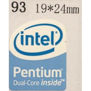 93＃【pentium Dual-Core】エンブレムシール　19*24mm