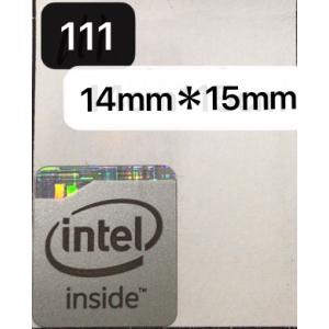 111#エンブレムシール【intel inside　銀】 ☆☆サイズ14mm*15mm☆☆