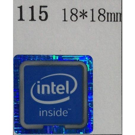 115＃【intel inside】エンブレムシール　18*18mm