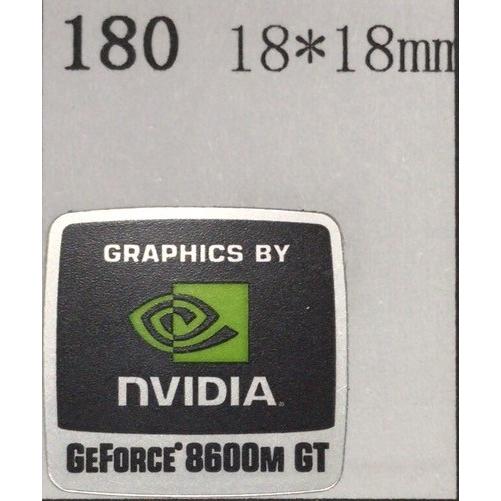 180＃【NVIDIA　GEFORCE 8600M GT】エンブレムシール　18*18mm