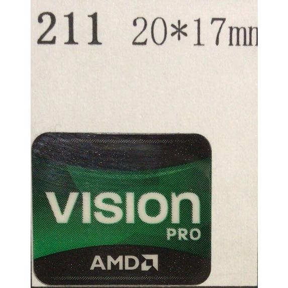211＃【AMD VISION PRO】エンブレムシール　20*17mm