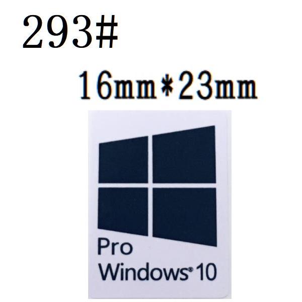 293#  【Windows 10 PRO 黒】エンブレムシール　■16mm*23mm■