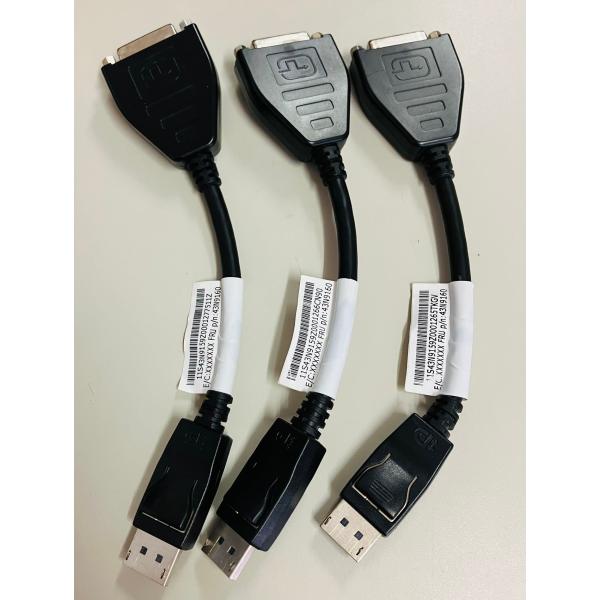 YXS134★中古品★Lenovo純正モニターディスプレイポート DVIアダプター 43N9160 ...