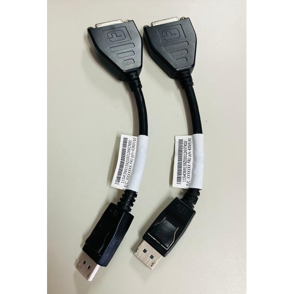 YXS135★中古品★Lenovo純正モニターディスプレイポート DVIアダプター 43N9160 ...
