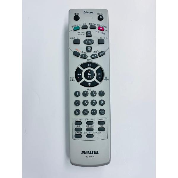 YXS533★中古動作品★ 純正　AIWA アイワ ビデオデッキ  リモコン RC-BVR15