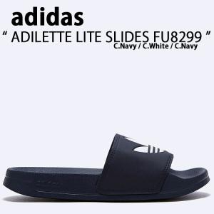adidas Originals アディダス オリジナルス サンダル スリッパ ADILETTE LITE SLIDES FU8299 アディレッタ ライト スライド サンダル Navy White