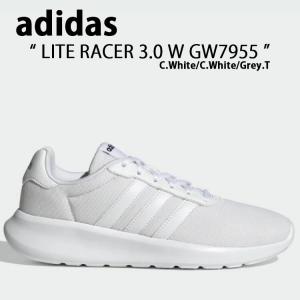adidas アディダス スニーカー LITE RACER 3.0 GW7955 ライトレーサー WHITE GRAY ホワイト グレー シューズ レディース 女性用