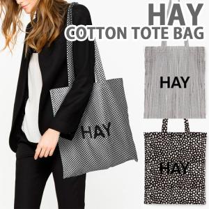 【即納商品あり/国内配送】HAY ヘイ トート バッグ TOTE BAG BLACK DOT STRIPE CHECK コットンバッグ ブラックドット ストライプ チェック エコバッグ ECO