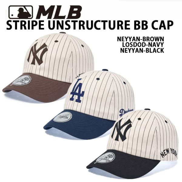 MLB メジャーリーグ キャップ 帽子 MLB SIGNATURE STRIPE UNSTRUCTU...