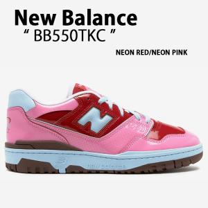New Balance ニューバランス スニーカー BB550YKC NEON RED PINK Y2K シューズ ネオン レザー レッド ピンク レトロデザイン ダッドシューズ｜snkrs-aclo