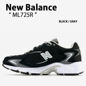 New Balance ニューバランス スニーカー ML725R NEWBALANCE ML725 BLACK GRAY シューズ ダッドシューズ レザー 本革 New Balance（ニューバランス） スニーカー ML725R NEWBALANCE ML725