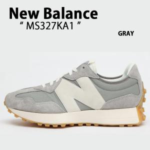 New Balance ニューバランス スニーカー MS327KA1 GRAY レザー 本革 MS327 ビッグロゴ グレー ライトグレー クラシック