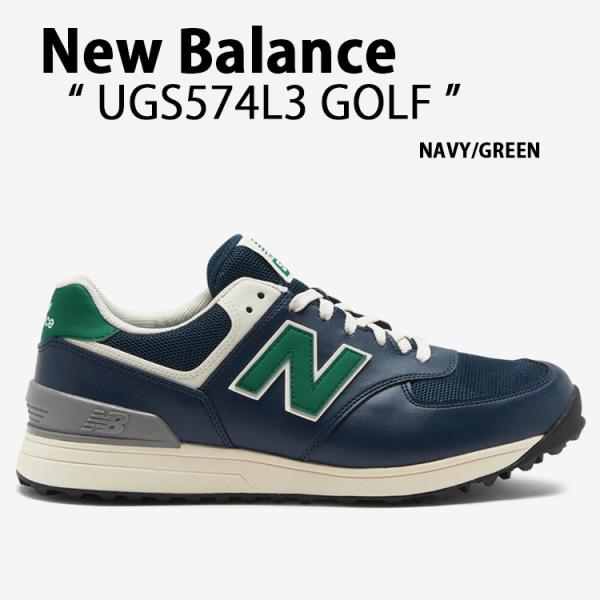 New Balance ゴルフ シューズ UGS574L3 GOLF NAVY GREEN スニーカ...