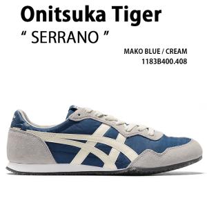Onitsuka Tiger オニツカタイガー スニーカー SERRANO 1183B400.408 BLUE CREAM シューズ セラーノ ブルー クリーム メンズ レディース