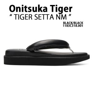 Onitsuka Tiger オニツカタイガー サンダル TIGER SETTA NM BLACK 1183C318.001 タイガー セッタ NM ブラック NIPPON MADE ニッポンメイド 雪駄 本革 レザー