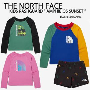 THE NORTH FACE ノースフェイス キッズ ラッシュガード KID AMPHIBIOUS SUN SET セットアップ 水着 パンツ 吸水速乾 BLUE KHAKI PINK 水遊び NT7TP31S/T/U