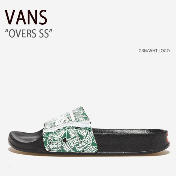 VANS バンズ サンダル OVERS SS GREEN WHITE LOGO V7590 オーバー...