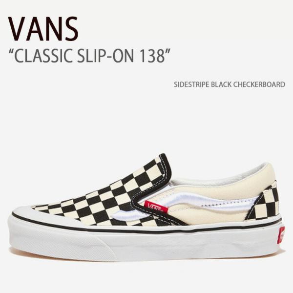 VANS バンズ スニーカー CLASSIC SLIP-ON 138 SIDESTRIPE BLAC...