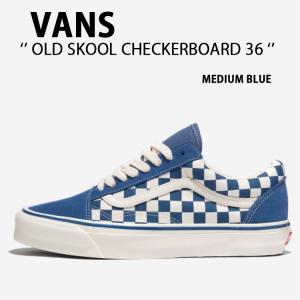 VANS バンズ スニーカー VANS OLD SKOOL CHECKERBOARD 36 MEDIUM BLUE VN000CT9MBL オールドスクール チェッカーボード 36ミディアム ブルー メンズ レディース