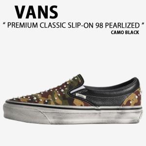 VANS バンズ スニーカー PREMIUM CLASSIC SLIP-ON 98 PEARLIZED CAMO BLACK VN000D9PCAK クラシック スリッポン 98 パーライズド カモ ブラック 男性用 女性用