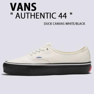 VANS バンズ スニーカー AUTHENTIC 44 DUCK CANVAS WHITE BLACK VN000EBNYB2 オーセンティック 44 ダックキャンバスホワイト ブラック ローカット
