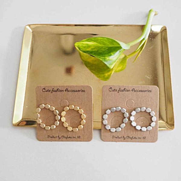 送料無料 1000円均一 ピアス ドットフラワーリング アンティークアクセサリー