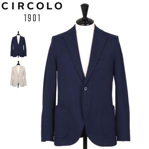 CIRCOLO 1909 チルコロ ホップサック ジャージー 2B ジャケット セットアップ対応 ピケ CN3800 【国内正規品】