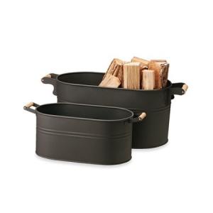 オーバルウッドストッカー 大 AM133 写真右奥 アラスメタル