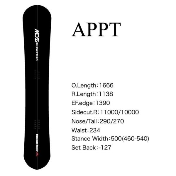 25/26　MOSS SNOWSTICK 　APPT  166.6cm 　アルペン・パウダーボード ...
