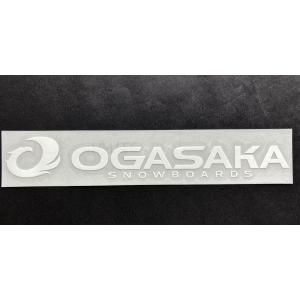 OGASAKA 【オガサカ】ステッカー　CUTTING LOGO WHITE  Mサイズ　即納　DM便｜snow-workshop