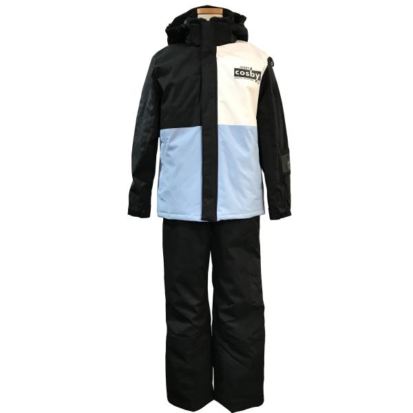 ジェリーコスビー ジュニア キッズ スキースノボ ウェア上下セット ブラック 140 150 160...