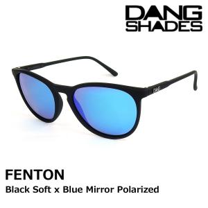 DANG SHADES サングラス 偏光レンズ フェントン ダンシェイディーズ FENTON Black Soft x Blue Mirror Polarized｜snow5