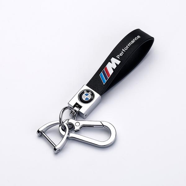 BMW /// MPerformance ロゴアップグレードキーホルダー高級牛革製レザー キーリング...