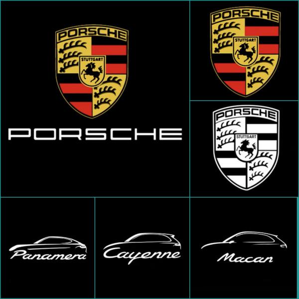 ポルシェPorsche LED HD ロゴ プロジェクター ドア カーテシランプ シリーズ 純正交換...