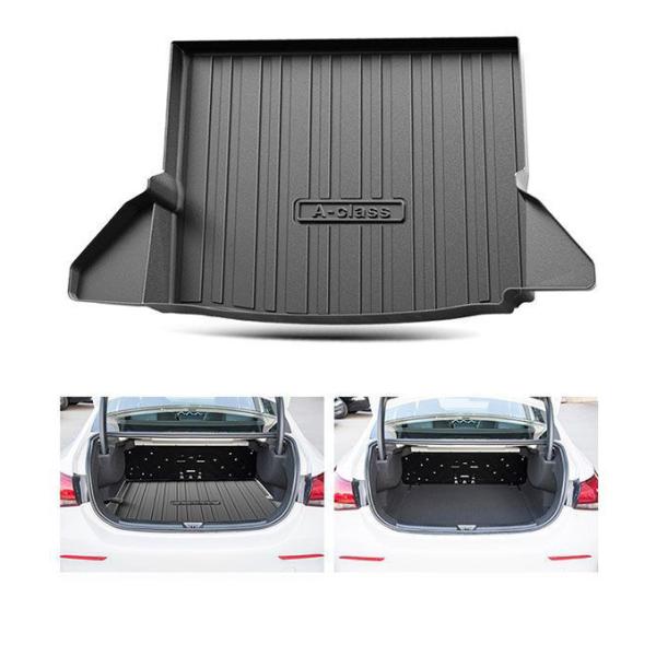 TPE ラゲッジマット【20-25年式 ベンツ Aクラス セダン 両側高ステップ】トランクマット 防...