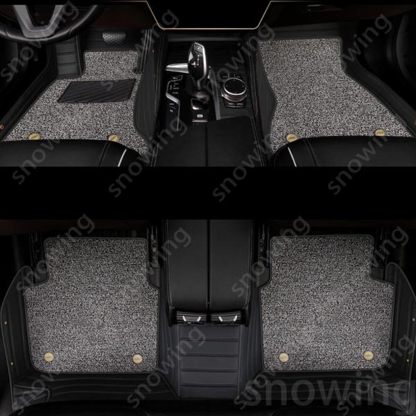 トヨタ bZ4X EA10車用高級ダブルレイヤーフロアマット｜厚手素材＋高級縫製｜簡単清掃｜左ハンド...