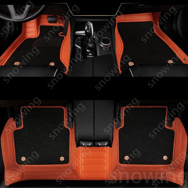 BMW X4 G02 F26車用高級ダブルレイヤーフロアマット｜厚手素材＋高級縫製｜簡単清掃｜左ハン...