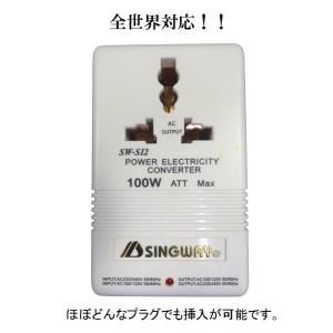 全世界対応　100-120V ⇔ 200-240V　相互変換 変圧器　(100W)