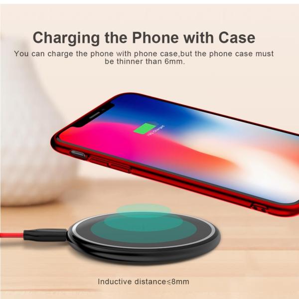 ワイヤレス・チャージャー、Android用高速充電 iPhone X、8 Plus、8、Galaxy...