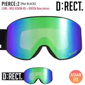 D:RECT ディレクト スノーボード ゴーグル PIERCE:2 カラー：Mat BLACK