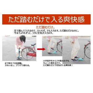 自転車 空気入れ バイク シングルポンプブラッ...の詳細画像5