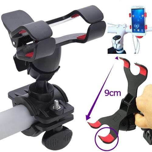 スマホホルダー ベビーカー iPhone スマートフォンホルダー クリップ 360度回転 携帯 スタ...