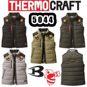 3XL 5044 防寒ベスト BURTLE 防寒着 作業服 バートル THERMOCRAFT ユニセックス ストレッチ 耐久性 撥水性 防風性 保温 サーモクラフト 電熱パッド対応｜snup-wk