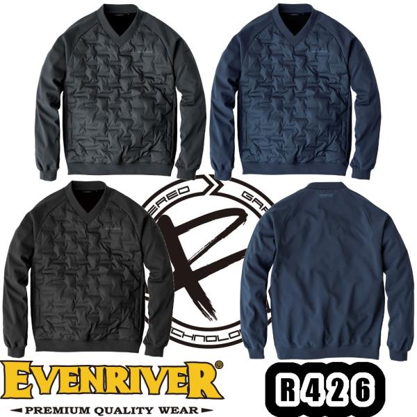 M-4L R426 クリンプドVジャケット EVENRIVER 防寒着 作業服  保温性 抗菌 蓄熱...